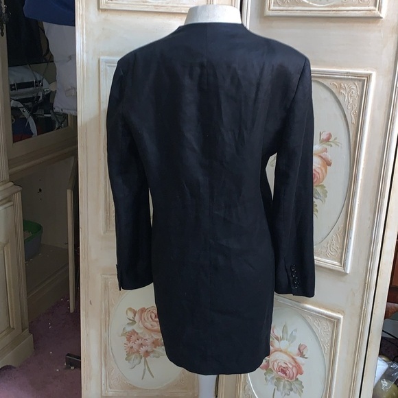 Ralph Lauren black linen, knee-high jacket - Picture 7 of 16